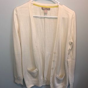 Banana Republic White Cardigan